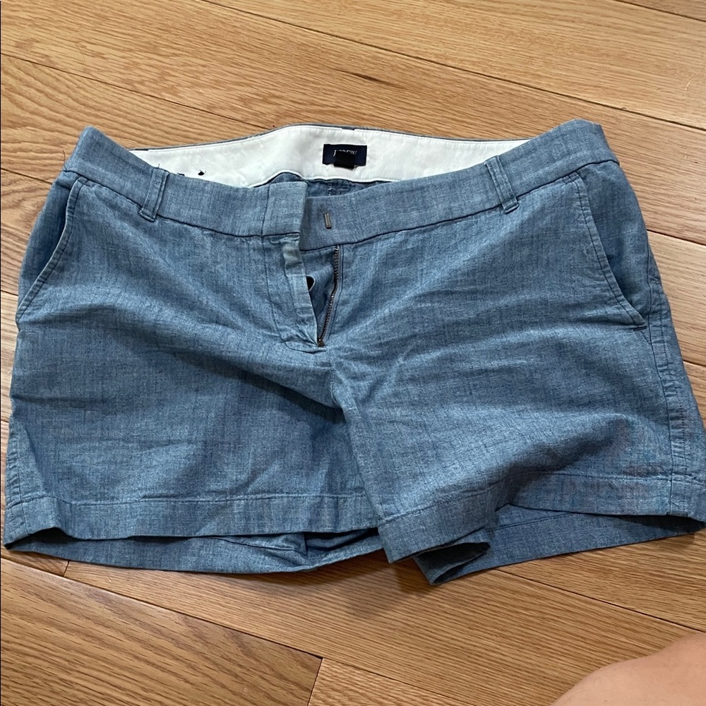 J. Crew Light Blue Linen-Blend Bermuda Shorts